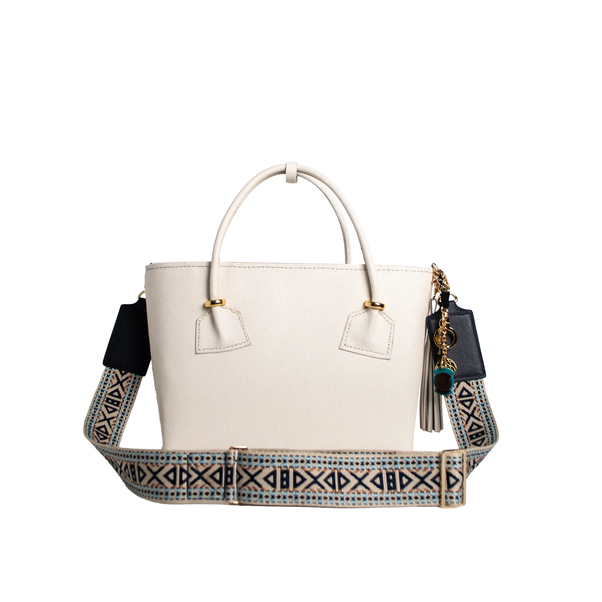 Solstice Heritage Strap - Azure Mosaic Designer Strap | Luxury Interchangeable Bag Strap - Image 3