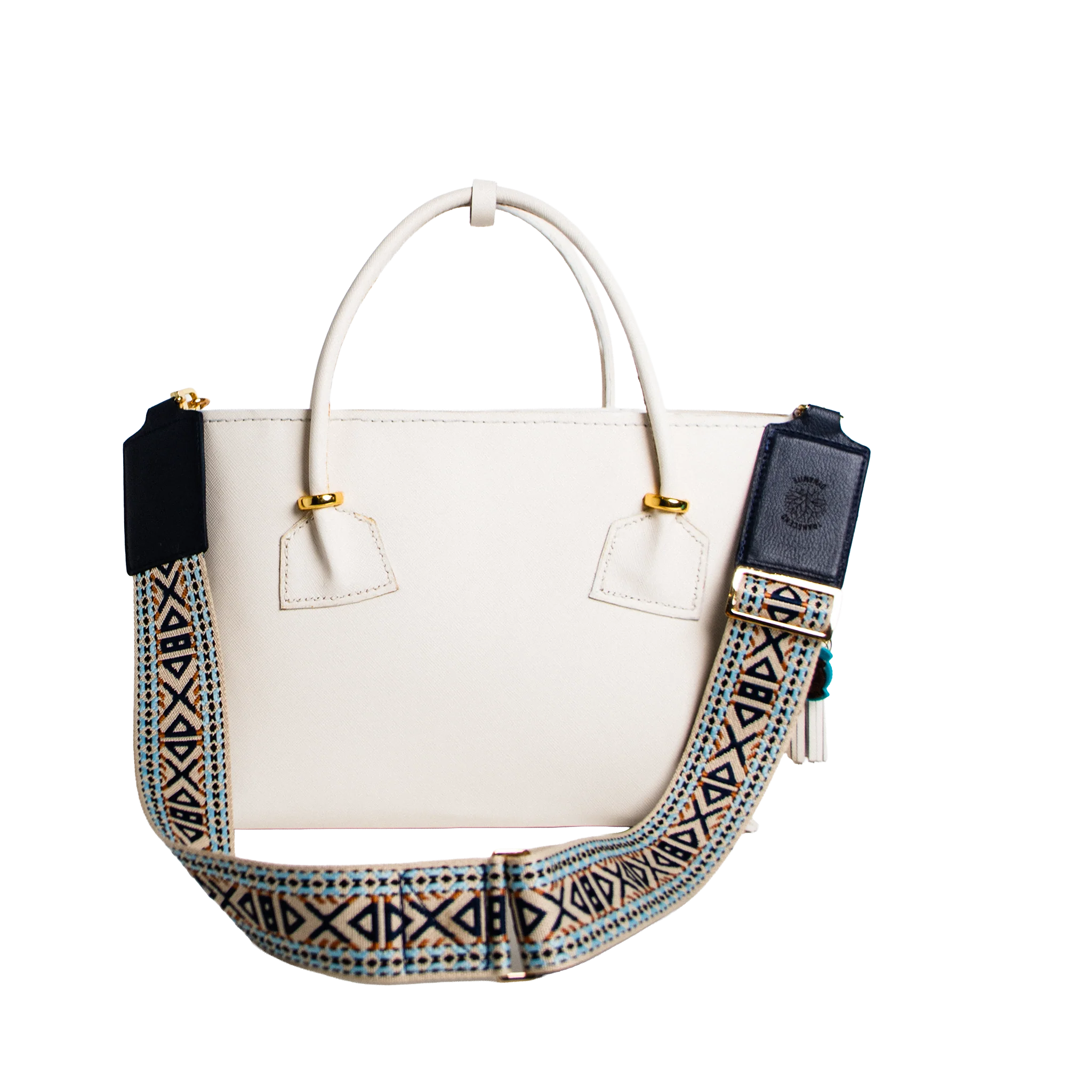 Solstice Heritage Strap - Azure Mosaic Designer Strap | Luxury Interchangeable Bag Strap - Image 5