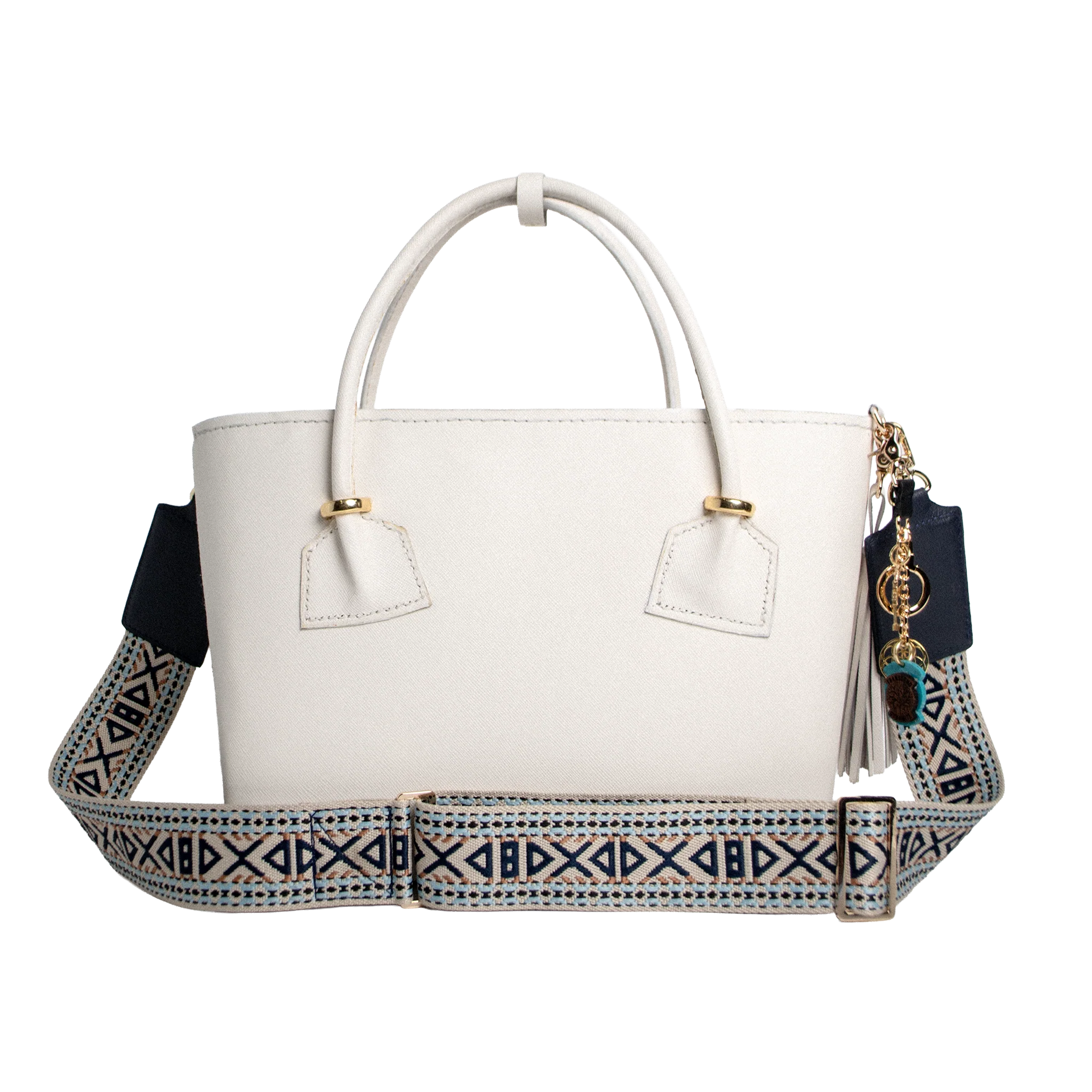 Solstice Heritage Strap - Azure Mosaic Designer Strap | Luxury Interchangeable Bag Strap - Image 8