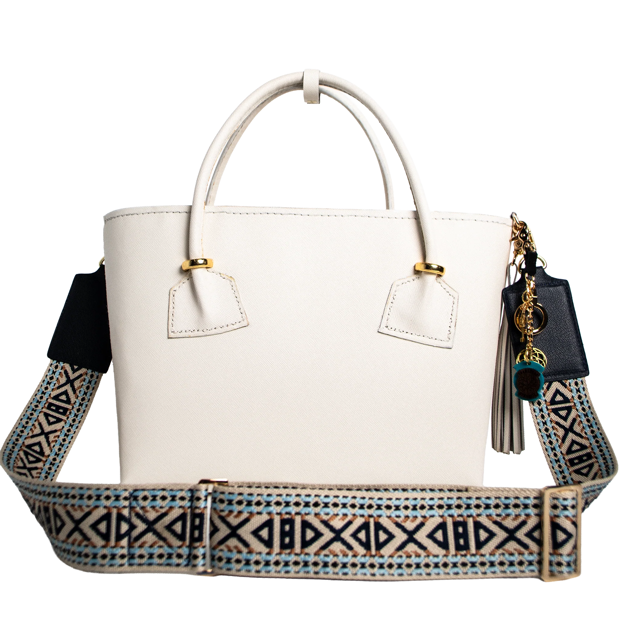 Solstice Heritage Strap - Azure Mosaic Designer Strap | Luxury Interchangeable Bag Strap - Image 9